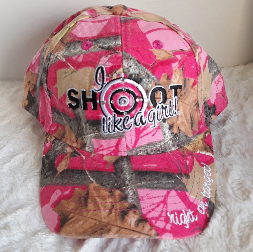 Pink Camo Gun Target Shooting Hunting Hat Baseball Cap